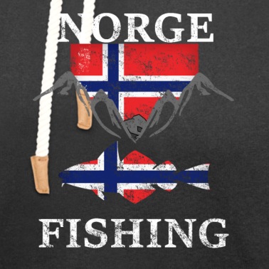 Angeln Hoodie - Norwegen Angeln Flagge Berge Fisch