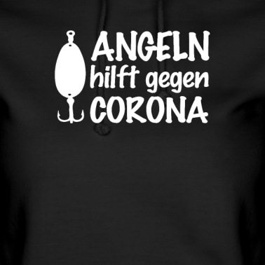 Angeln Hoodie - Angeln Corona Fisch Angel Virus Pandemie Geschenk