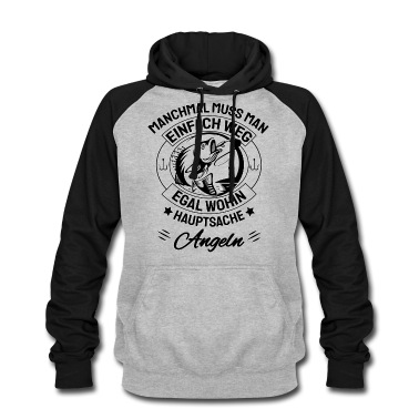 Angeln Hoodie - Manchmal muss man einfach weg - Angeln - black