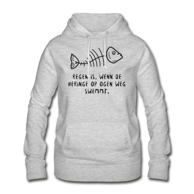 Angeln Hoodie - Schietwetter Regen Norddeutsch Moin Fisch