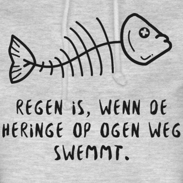 Angeln Hoodie - Schietwetter Regen Norddeutsch Moin Fisch