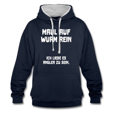 Angeln Hoodie - Angler Wurm Lustig Witzig Angeln Karpfen Geschenk
