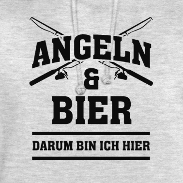 Angeln Hoodie - ANGELN UND BIER DARUM BIN ICH HIER