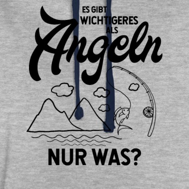 Angeln Hoodie - Es gibt Wichtigeres als Angeln nur was - Angeln -