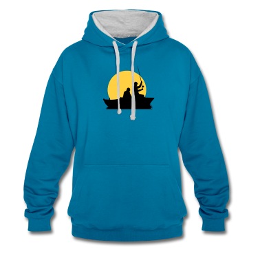 Angeln Hoodie - Angeln im Mondlicht