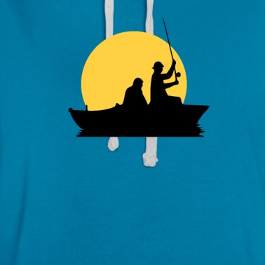 Angeln Hoodie - Angeln im Mondlicht
