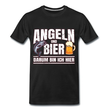 Angeln T-Shirt - Angeln Und Bier Angler Biertrinker Spruch