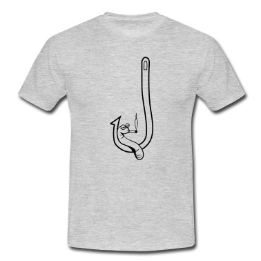 Angeln T-Shirt - angeln wurm witzig kiffen joint