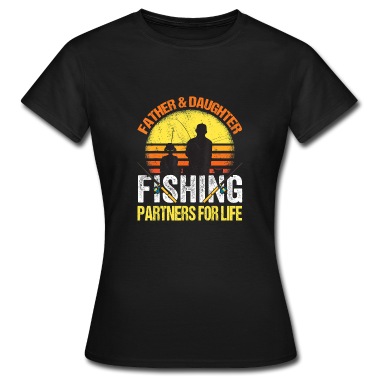 Angeln T-Shirt - Fischer Vater und Tochter Angelpartner