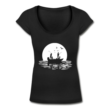 Angeln T-Shirt - Freunde Angeln gemeinsam im Mondlicht 3