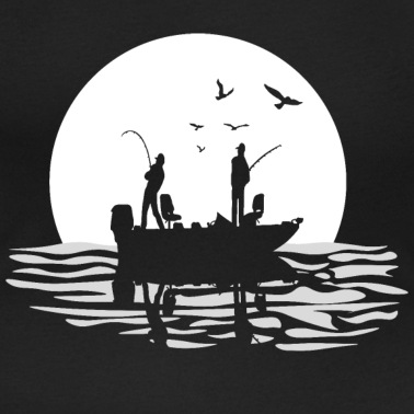 Angeln T-Shirt - Freunde Angeln gemeinsam im Mondlicht 3