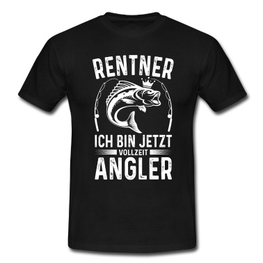 Angeln T-Shirt - Rentner Jetzt Vollzeit Angler Lustiges Angel Rente