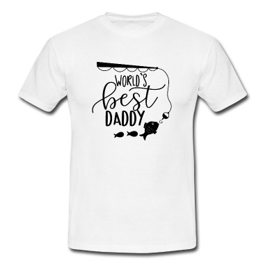 Angeln T-Shirt - Worlds best daddy VATERTAG BESTER PAPA ANGELN