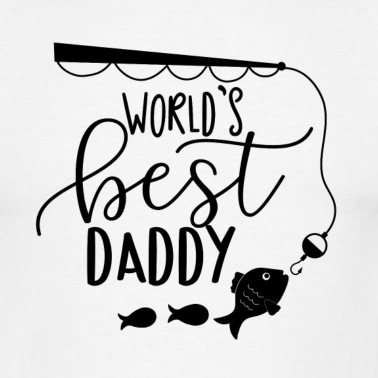 Angeln T-Shirt - Worlds best daddy VATERTAG BESTER PAPA ANGELN