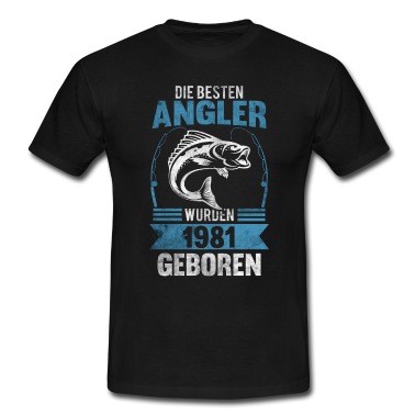 Angeln T-Shirt - 40. Geburtstag Angler 1981 Vintage 40 Jahre Gesche