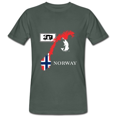 Angeln T-Shirt - Norwegen Camping Vintage Geschenk