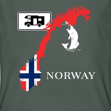 Angeln T-Shirt - Norwegen Camping Vintage Geschenk