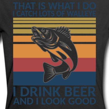 Angeln T-Shirt - Lustiger Bier und Angeln Zander Spruch