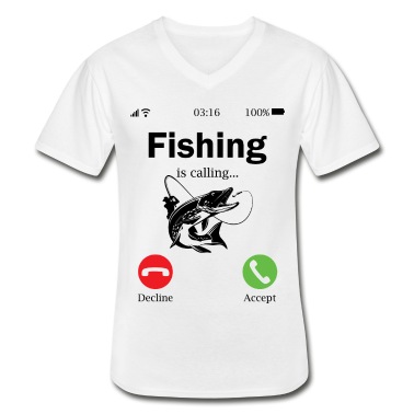 Angeln T-Shirt - Angeln ruft an Angeln Anruf Angler Papa Angelrute