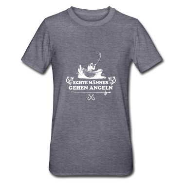 Angeln T-Shirt - Angler Fisch Boot Echte Männer gehen Angeln Lustig