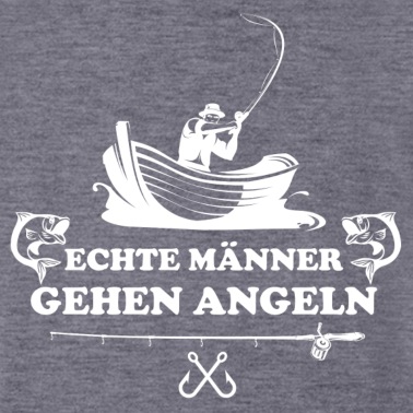 Angeln T-Shirt - Angler Fisch Boot Echte Männer gehen Angeln Lustig