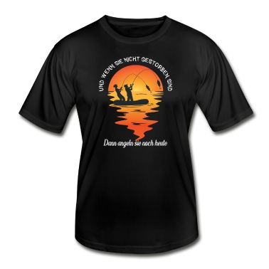Angeln T-Shirt - Angelndes Paar vor dem Sonnenuntergang