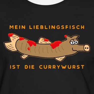 Angeln T-Shirt - Mein Lieblingsfisch ist die Currywurst | Wurst BBQ