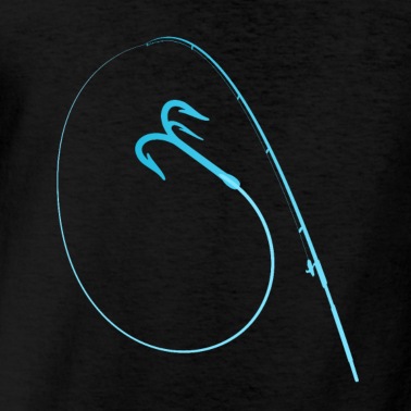 Angeln T-Shirt - Coole Angelrute Angelhacken Hochseeangeln