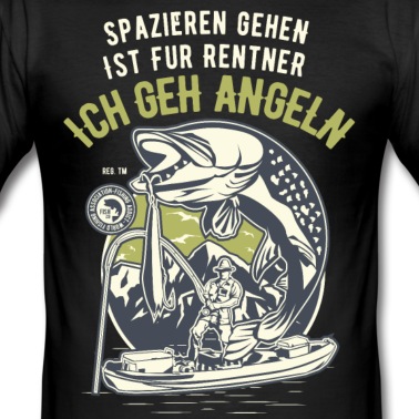 Angeln T-Shirt - Angeln statt spazieren gehen Rentner Angler