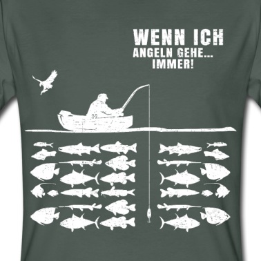Angeln T-Shirt - Lustiges Angler I Immer Wenn Ich Angeln Gehe
