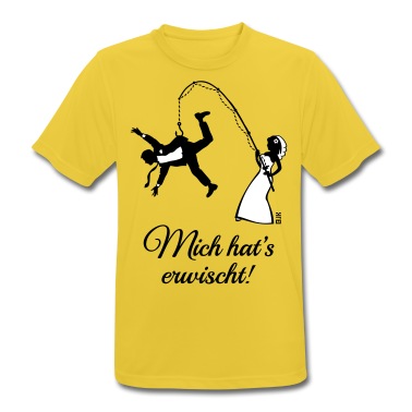 Angeln T-Shirt - Mich Hat’s Erwischt! (Bräutigam, Angel, JGA, 2C)