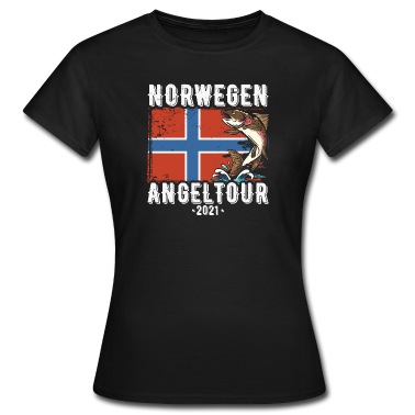 Angeln T-Shirt - Norwegen Angeltour 2021 Angeln Angler Geschenk