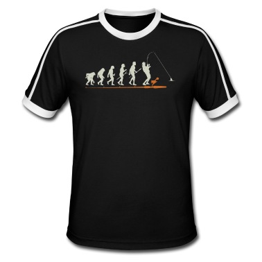 Angeln T-Shirt - Angler Evolution Geschenk Angeln Fischen Angelrute
