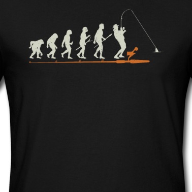 Angeln T-Shirt - Angler Evolution Geschenk Angeln Fischen Angelrute
