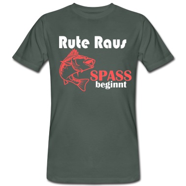 Angeln T-Shirt - Rute raus Zander angeln