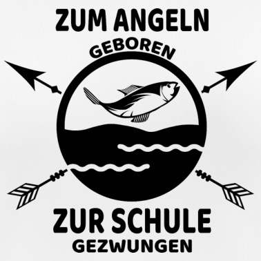 Angeln T-Shirt - Zum Angeln Geboren Zur Schule Gezwungen Angler