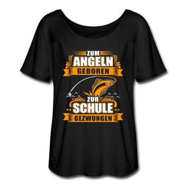 Angeln T-Shirt - Zum Angeln Geboren Zur Schule Gezwungen