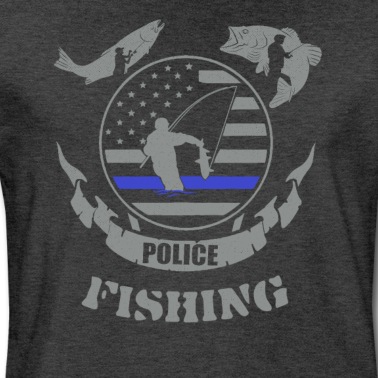 Angeln T-Shirt - US Flagge Police Fishing, Angler Angeln Polizei