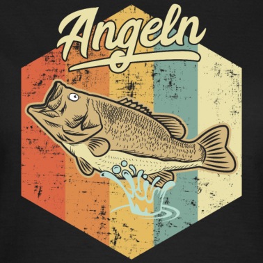 Angeln T-Shirt - Angeln Springender Fisch Angler Fischer Geschenk