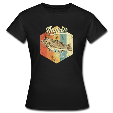 Angeln T-Shirt - Angeln Springender Fisch Angler Fischer Geschenk