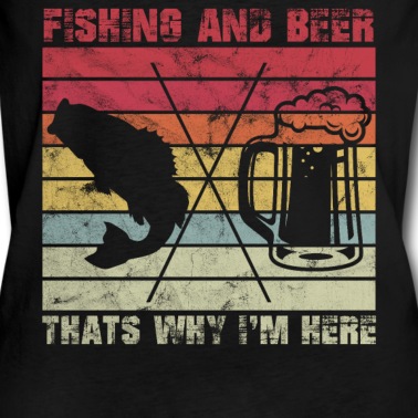 Angeln T-Shirt - Retro Angler Geschenk - Angeln und Bier für Fische