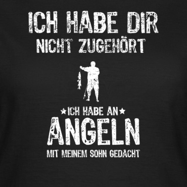 Angeln T-Shirt - Angeln mit Sohn Angler Fischen Sprüche Geschenk