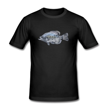 Angeln T-Shirt - Black Crappie Zeichnung Angeln Süßwasserfisch