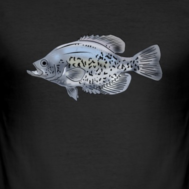 Angeln T-Shirt - Black Crappie Zeichnung Angeln Süßwasserfisch