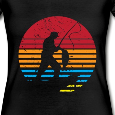 Angeln T-Shirt - Sunset with Angler