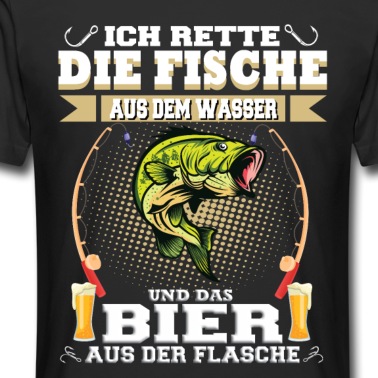 Angeln T-Shirt - ANGELN ANGLER BIER Fischereischein Jugendfischerei