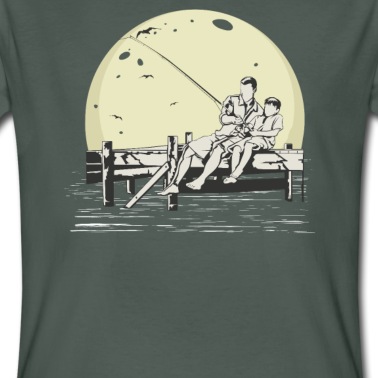 Angeln T-Shirt - Angeln wie der Vater so der Sohn Papa Shirt