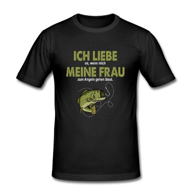Angeln T-Shirt - Ich liebe meine Frau angeln fischen Geschenk
