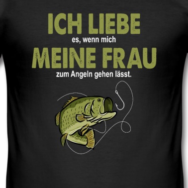Angeln T-Shirt - Ich liebe meine Frau angeln fischen Geschenk