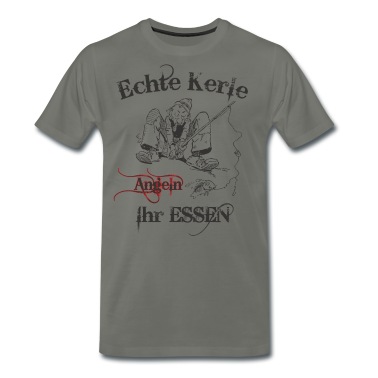 Angeln T-Shirt - Echte Maenner angeln ihr essen